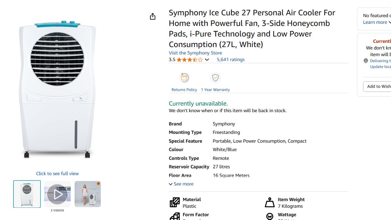 Air Cooler Under 4000 Rupees