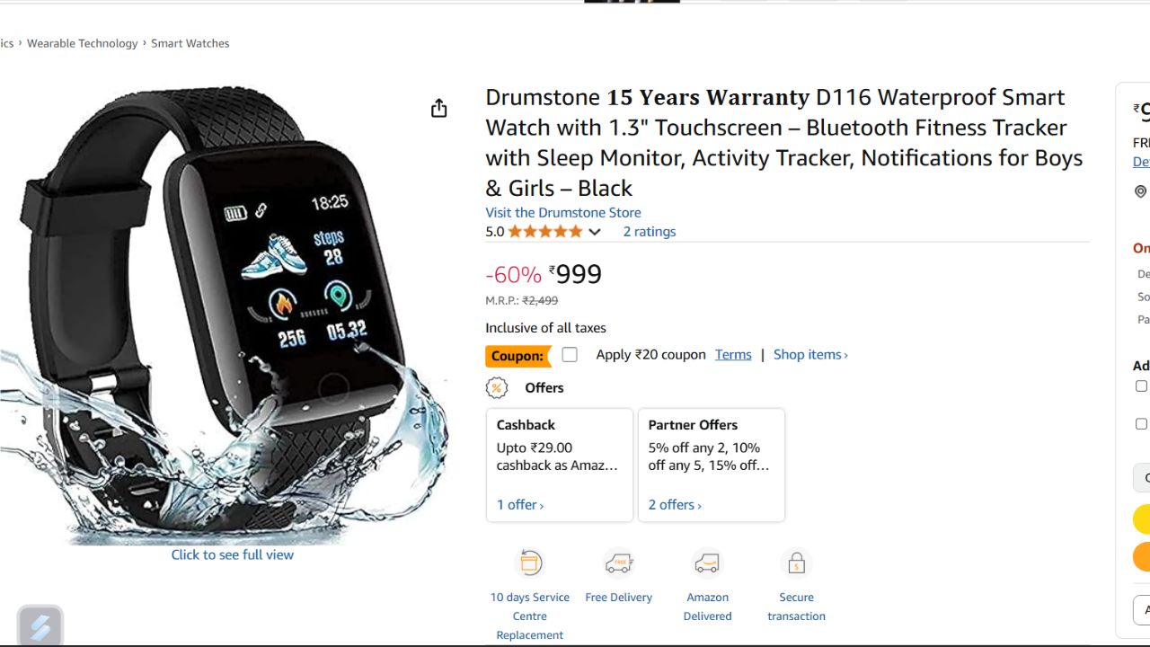 Best Smartwatch Under 1000 Rupees