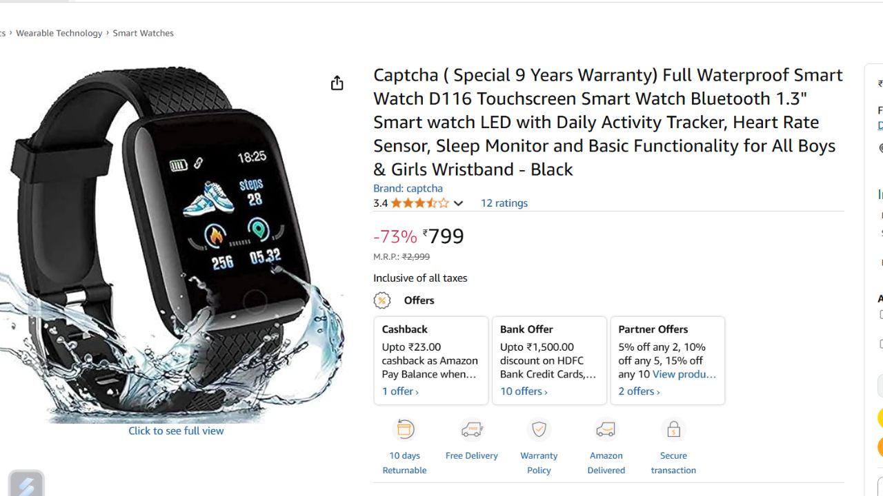 Best Smartwatch Under 1000 Rupees