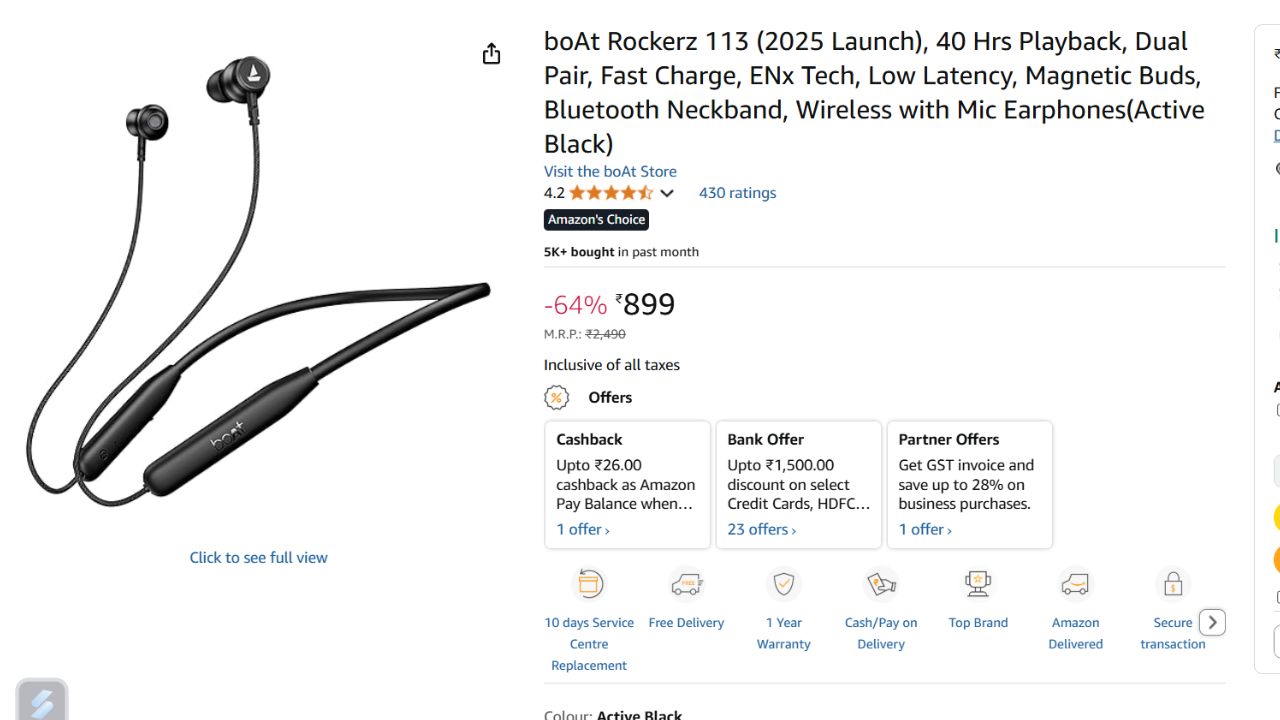 Neckband Under 1000
