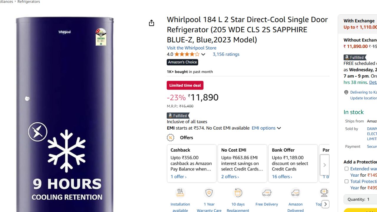 Refrigerator Under 15000