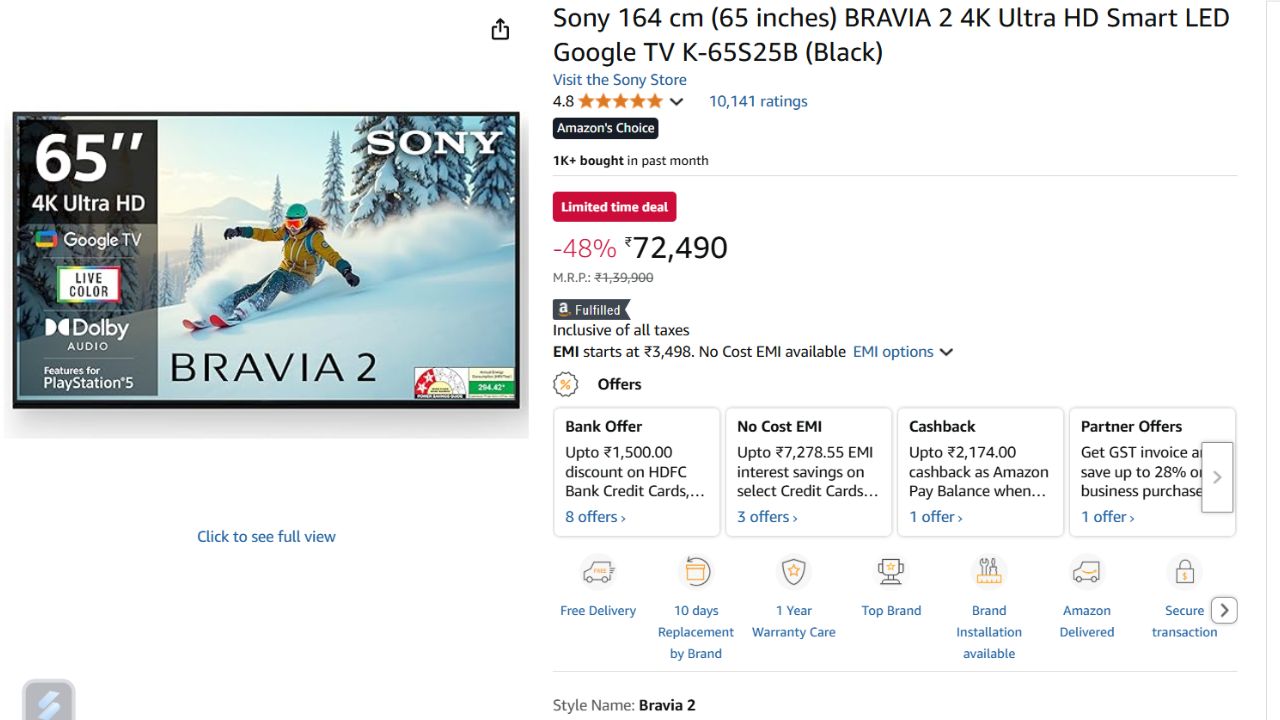 Sony Smart TV Discount