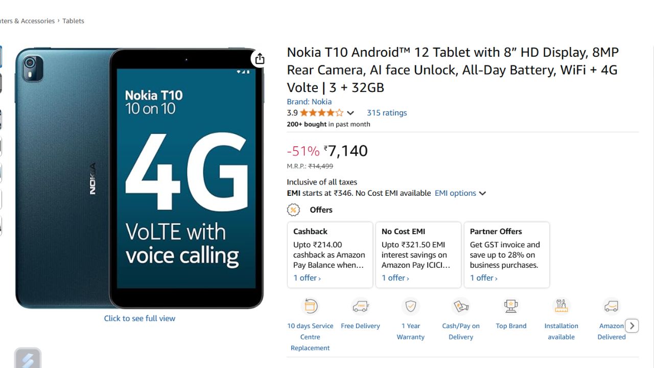 Tablet Deals Under Rs 10000