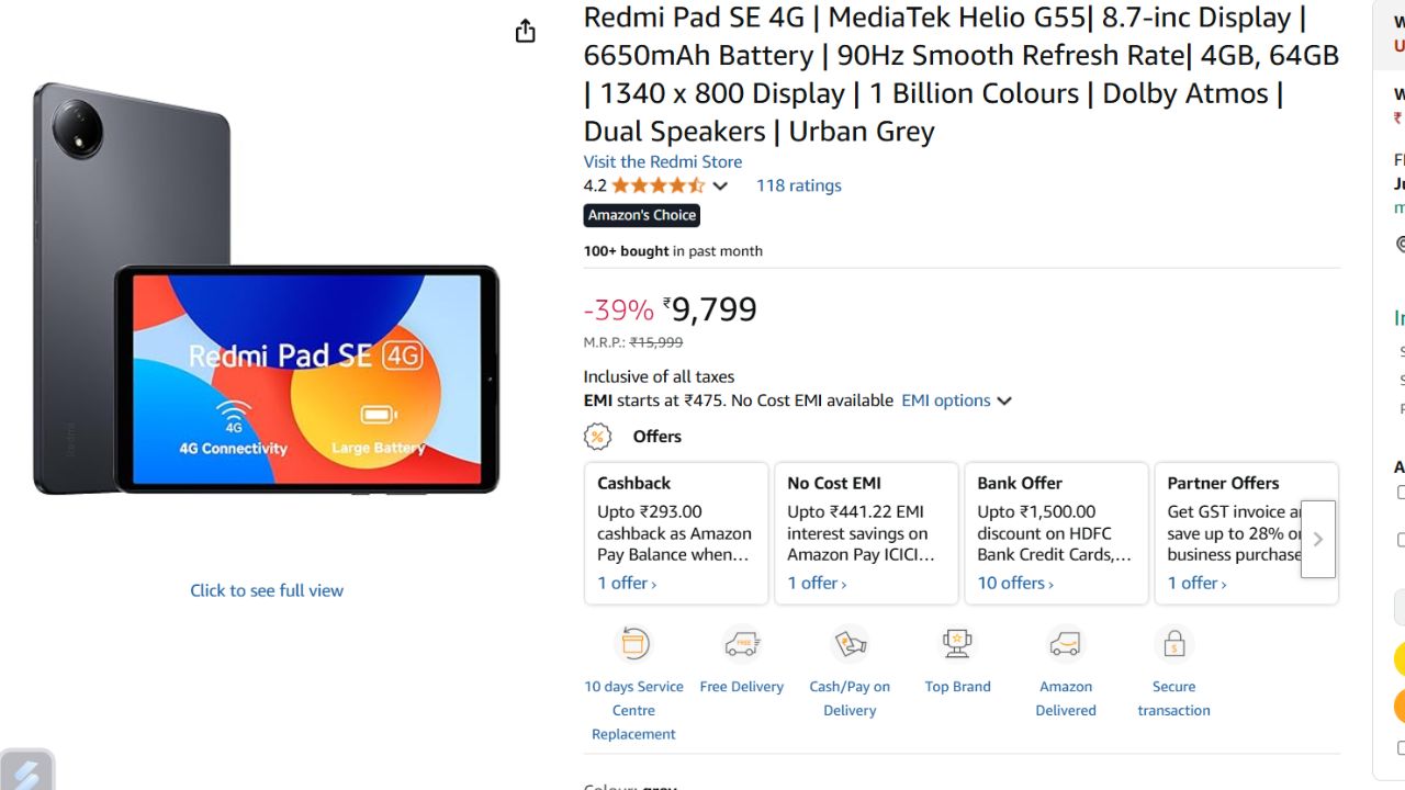 Tablet Deals Under Rs 10000