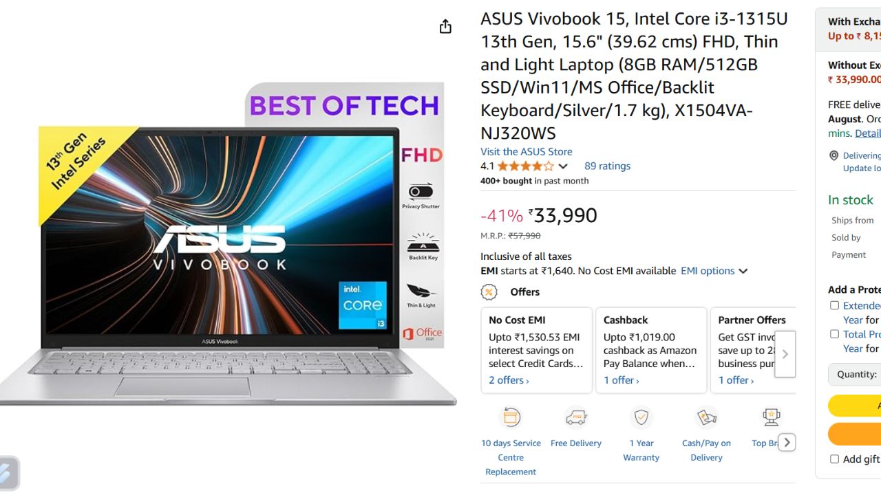 10 Best Laptop Under 35000