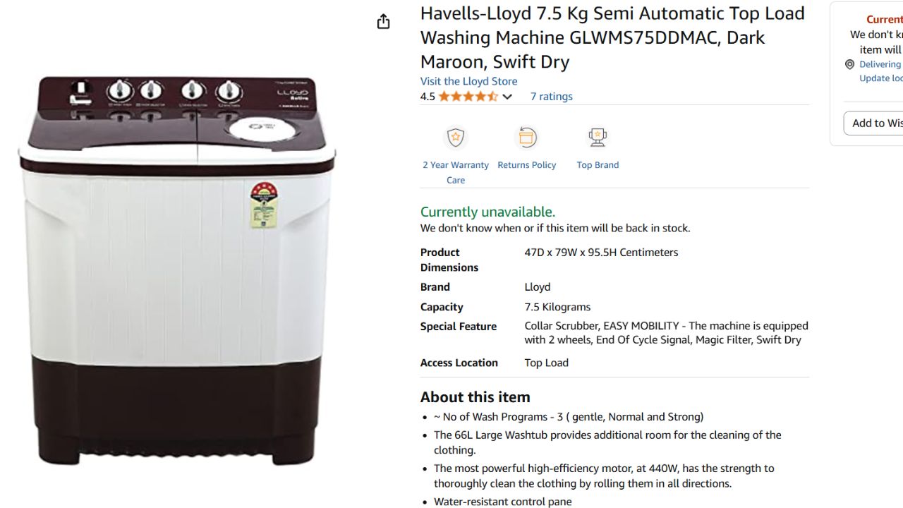 Best Semi Automatic Washing Machine