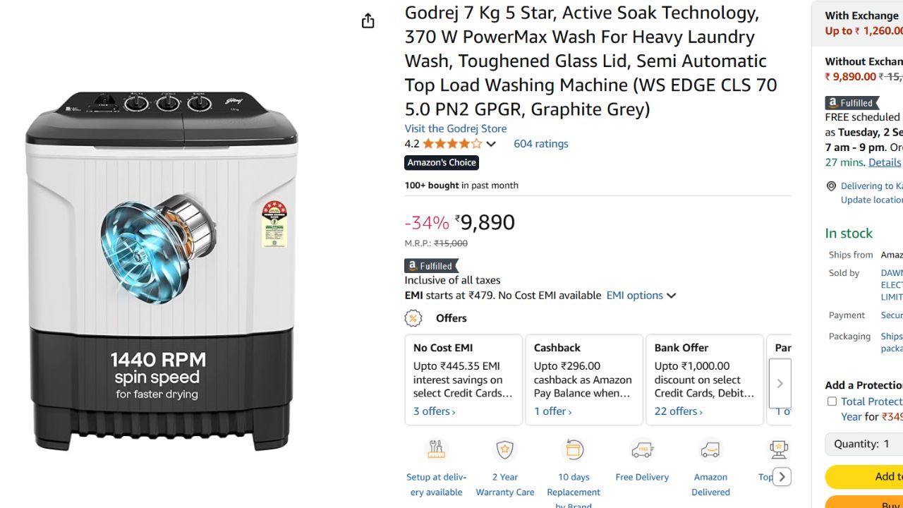 Best Semi Automatic Washing Machine