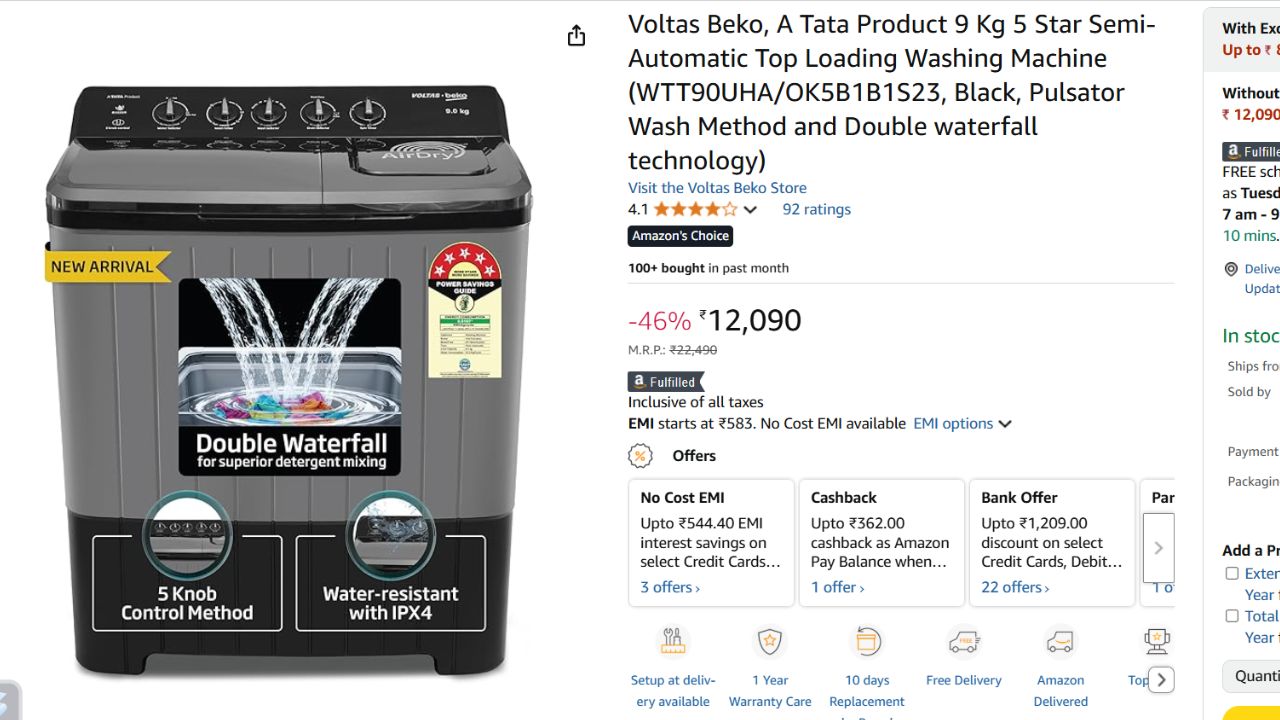 Best Semi Automatic Washing Machine