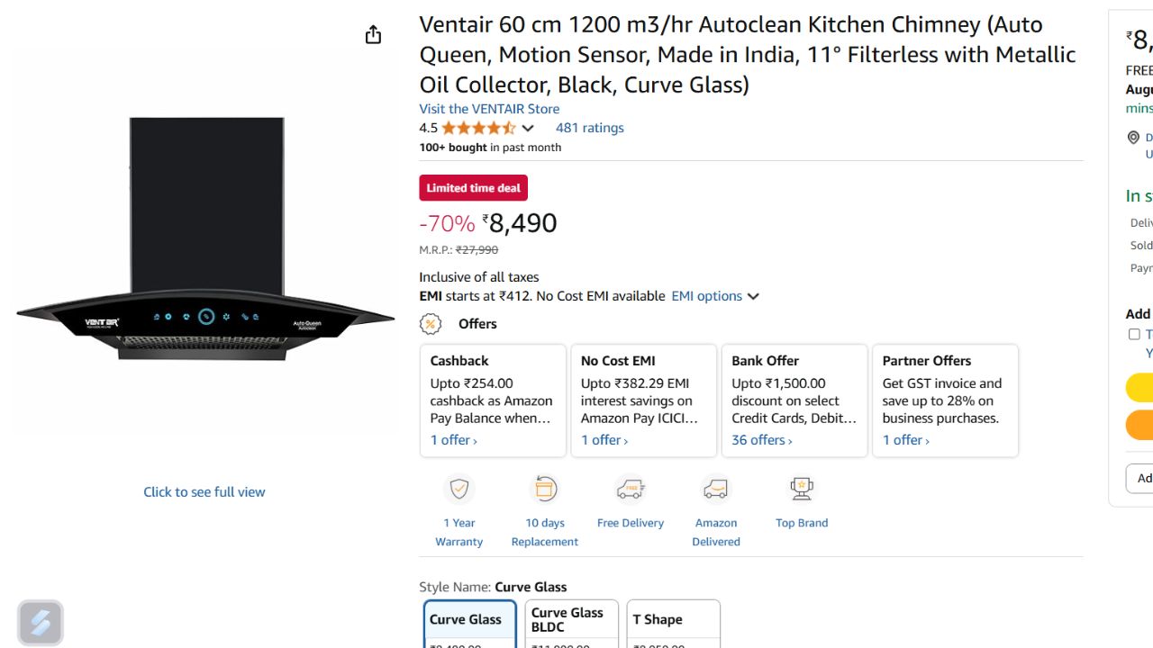 Chimney Under Rs 10000