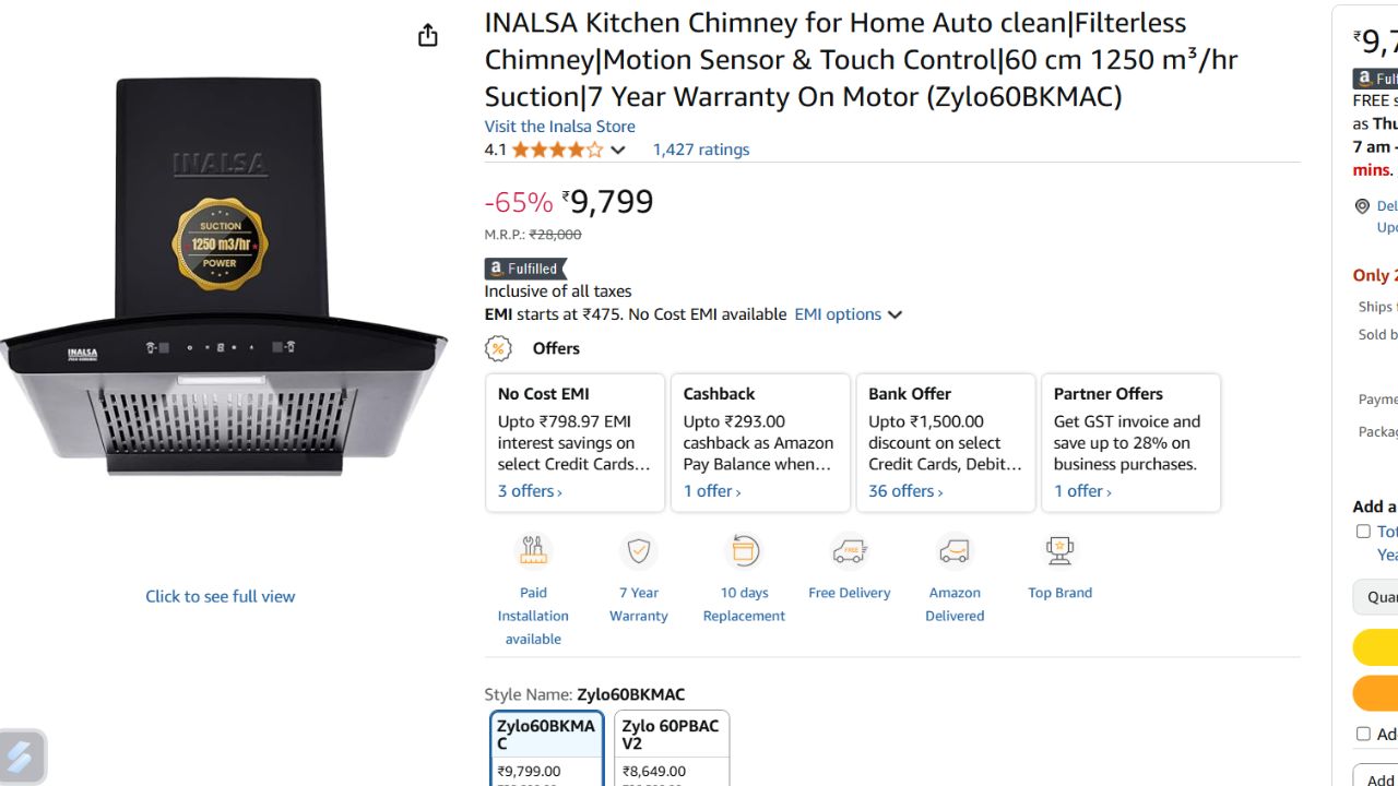 Chimney Under Rs 10000