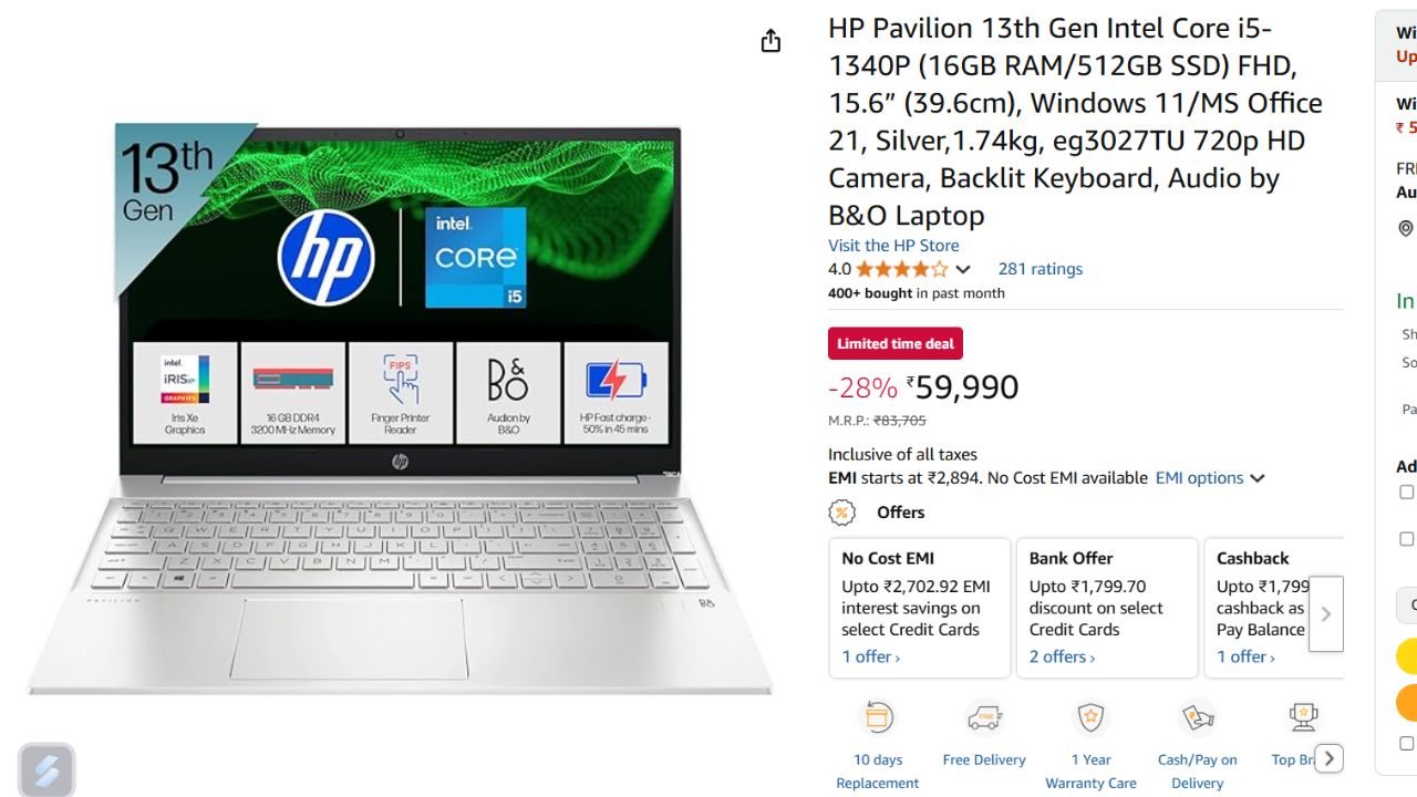HP Pavilion Laptop Discount