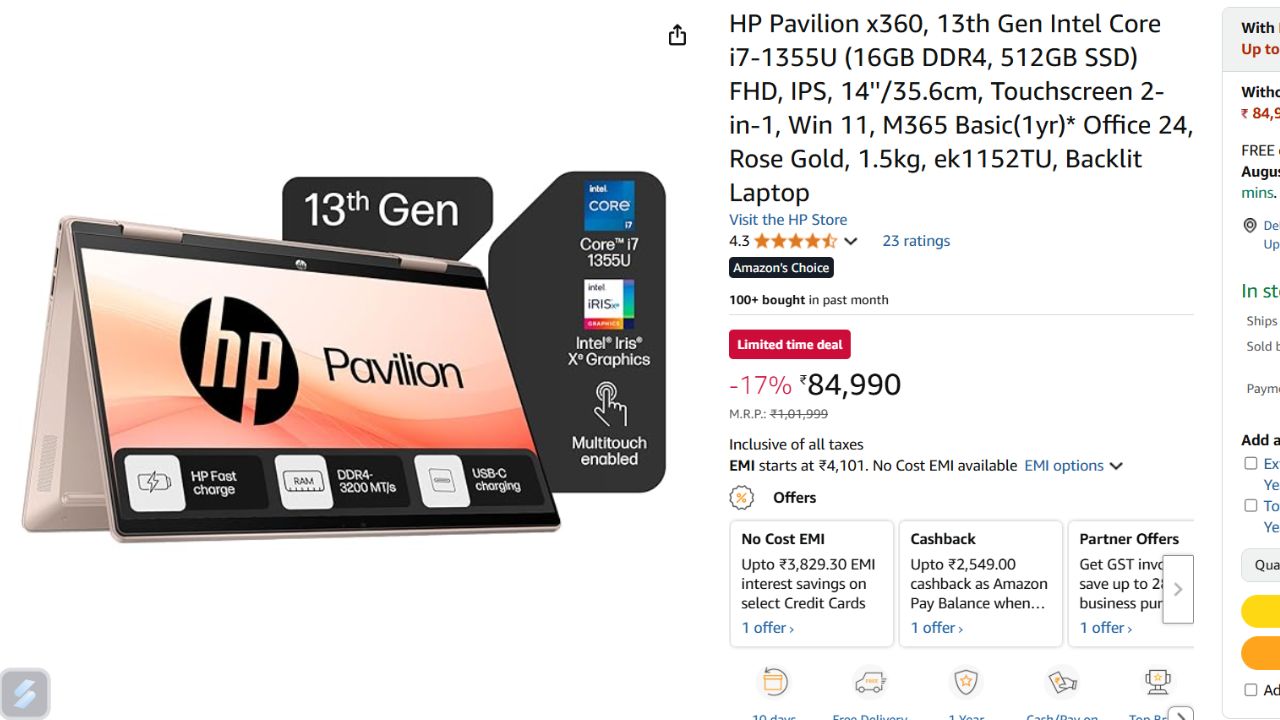 HP Pavilion Laptop Discount
