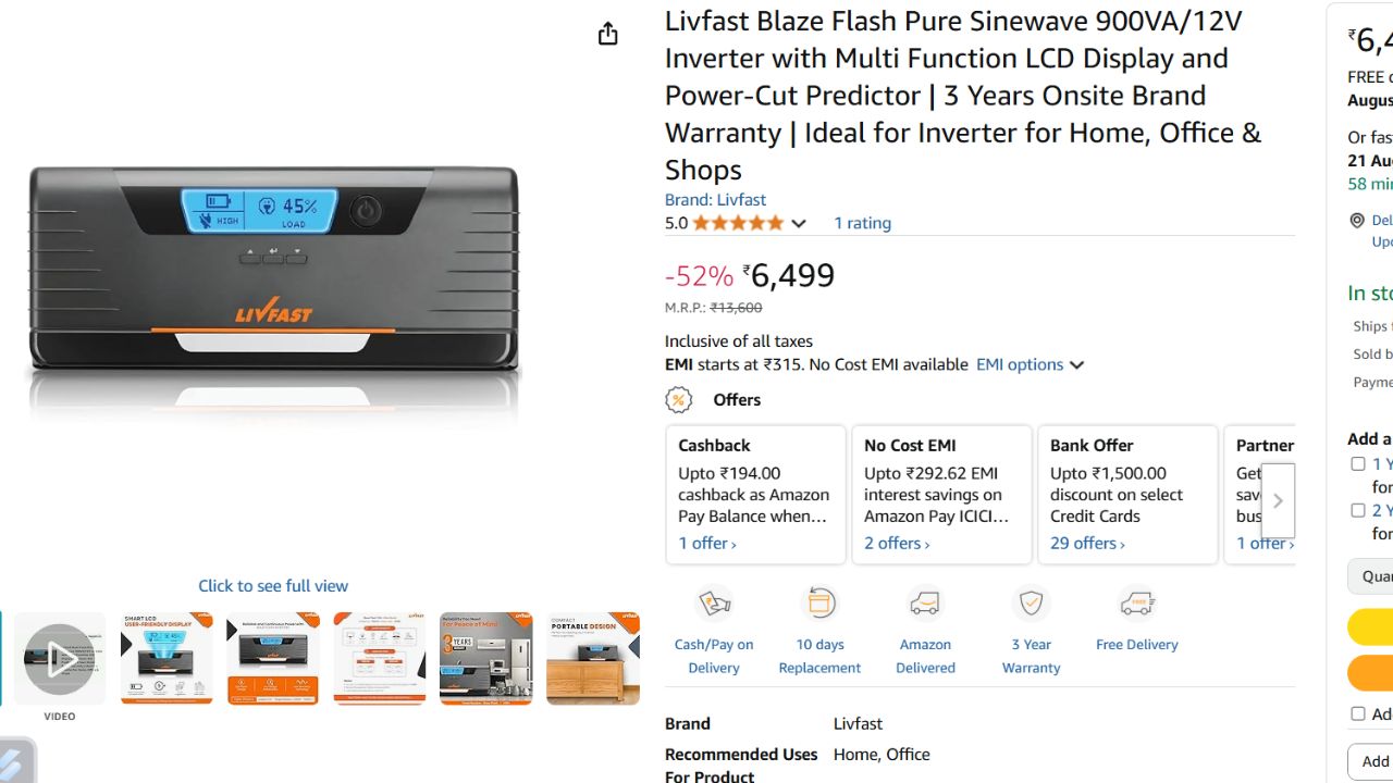 Inverter Under 8000