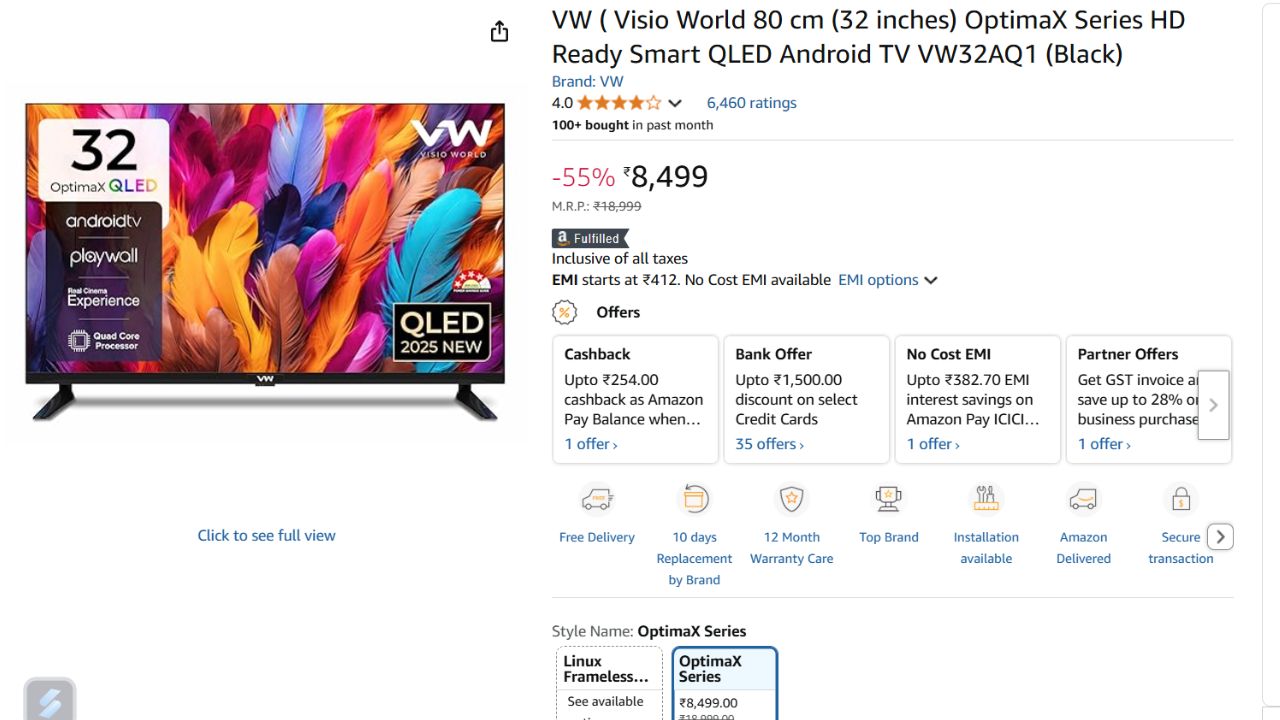 LED TV Under Rupees 9500