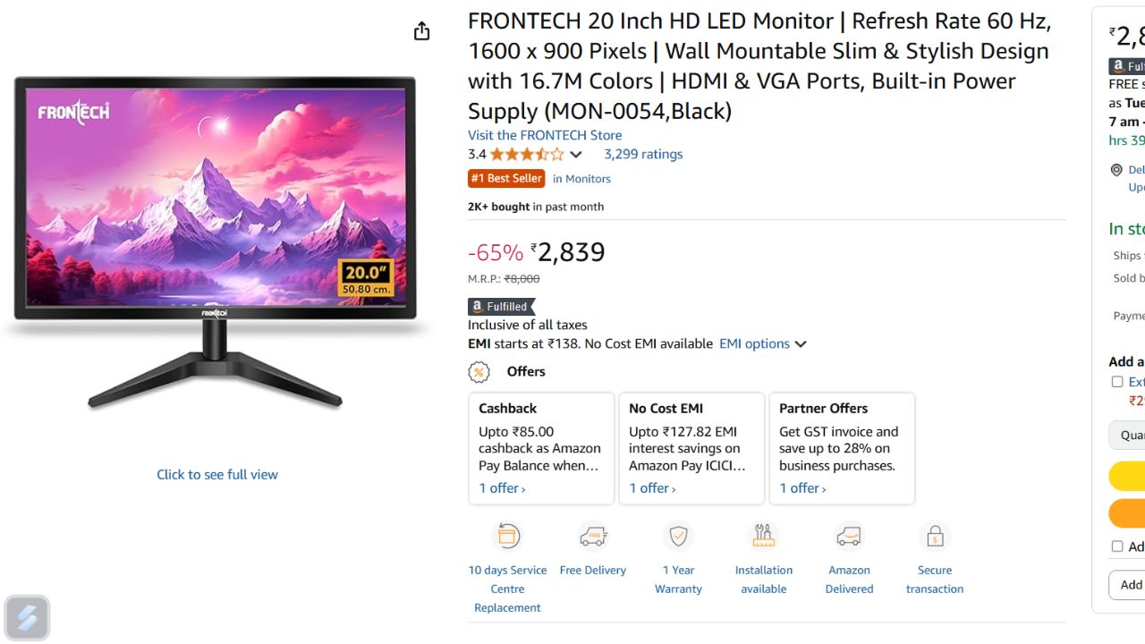 Monitor Under 5000