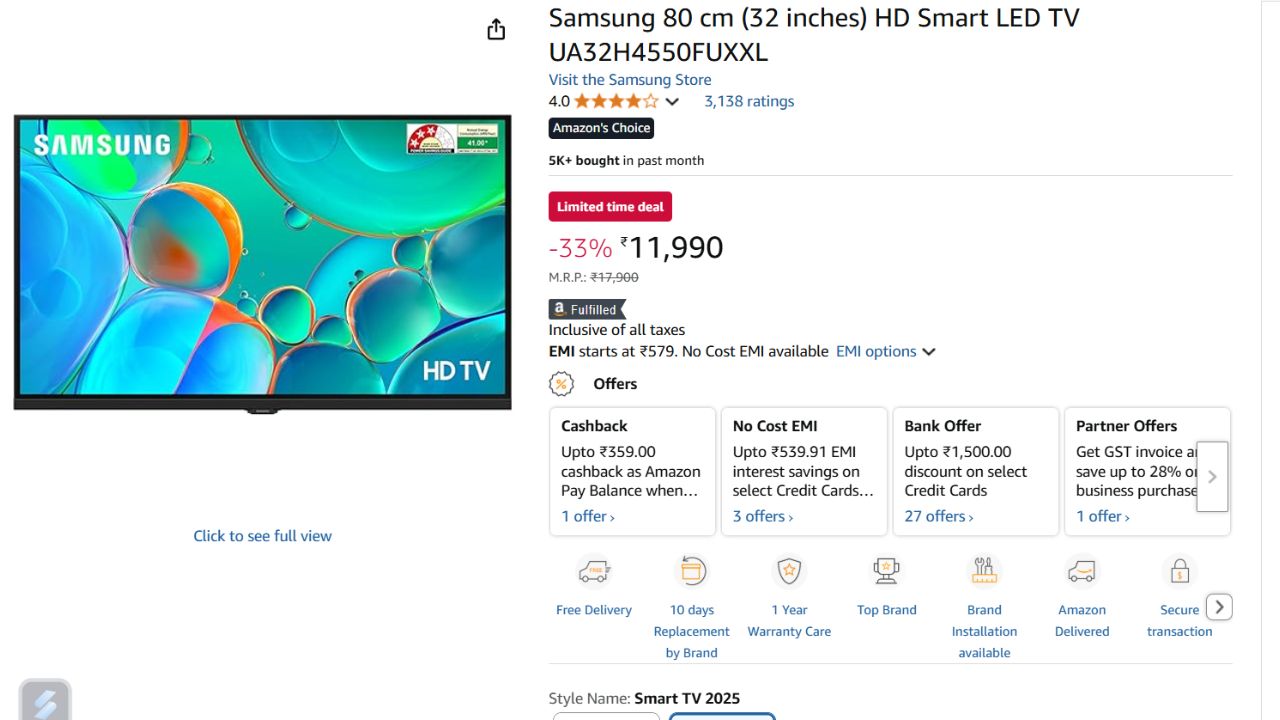 Samsung And LG Affordable Smart TV Priced Under 16000