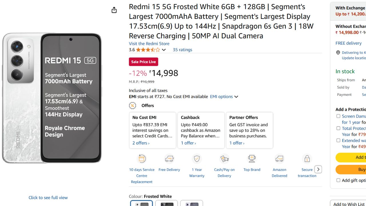Best Xiaomi/Redmi Phones Under ₹15000