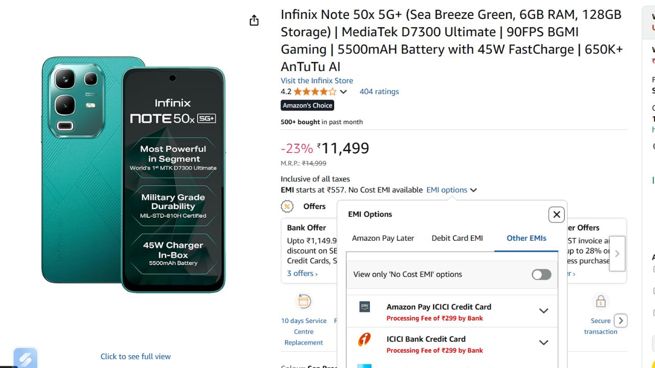 Best itel-Tecno and Infinix Phones Under ₹10000