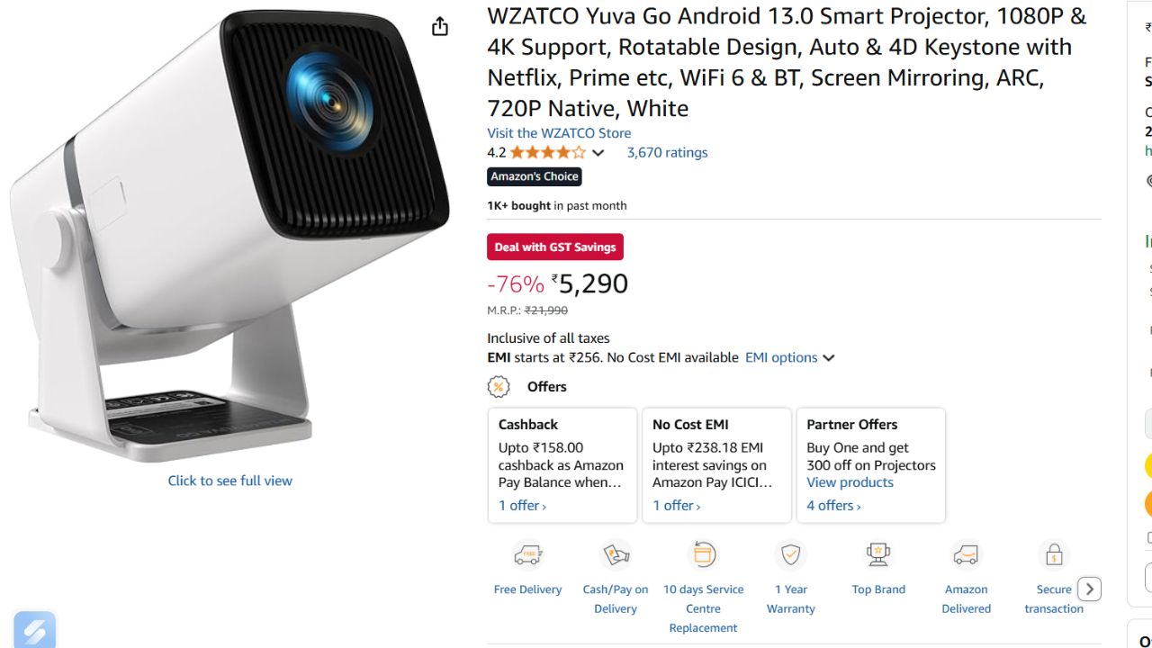 Projectors On Amazon