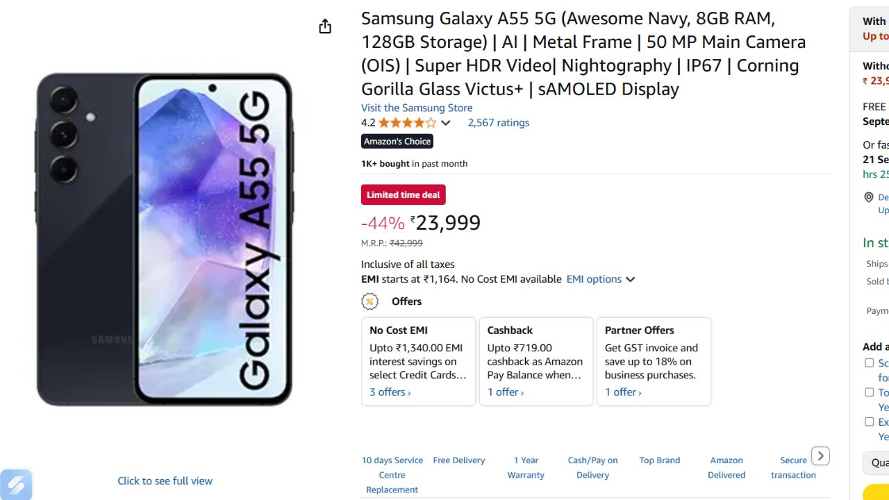 Realme and Samsung Smartphone
