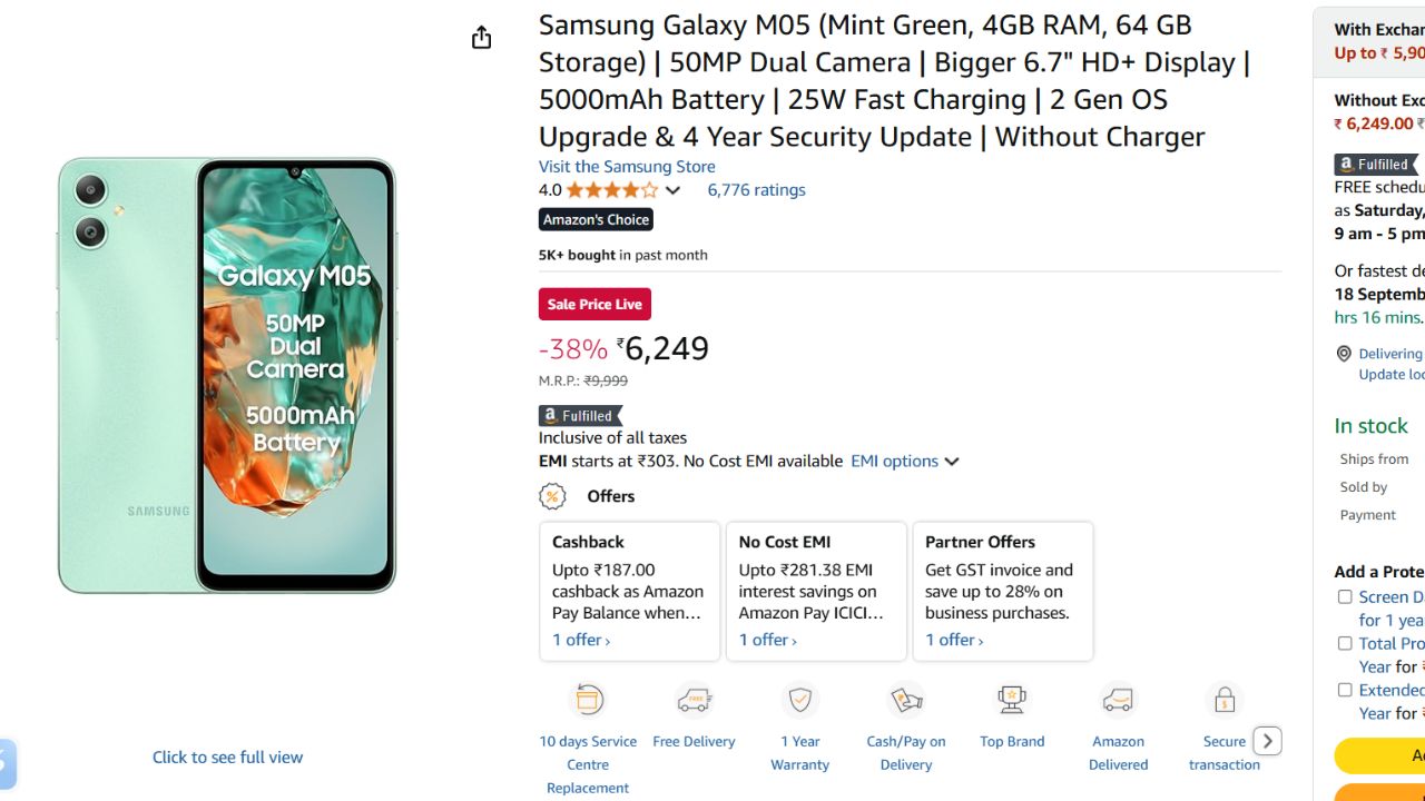 Samsung Smartphones Under Rupees 7500